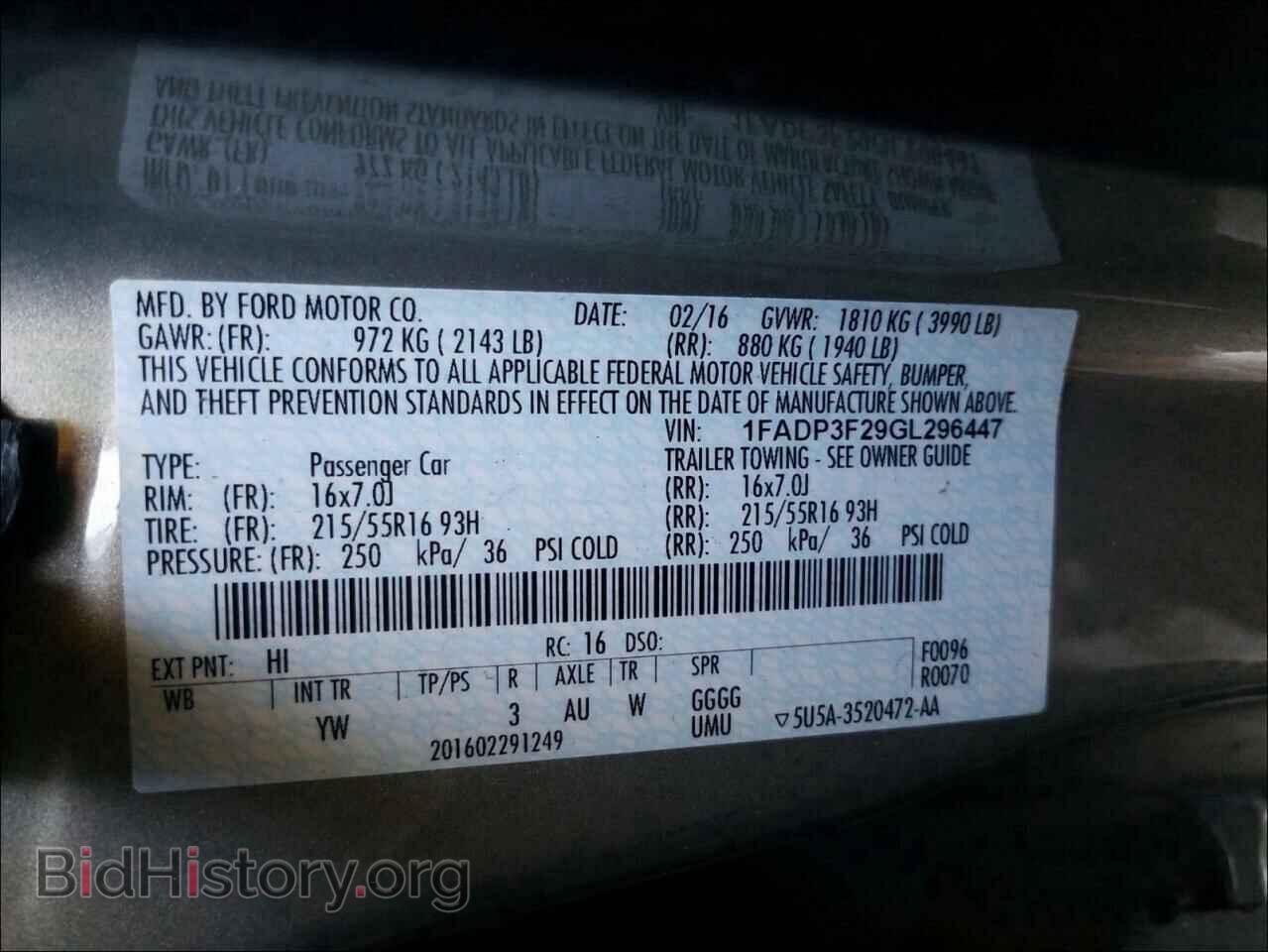 2016 FORD FOCUS - VIN: 1FADP3F29GL296447 - Photo 10