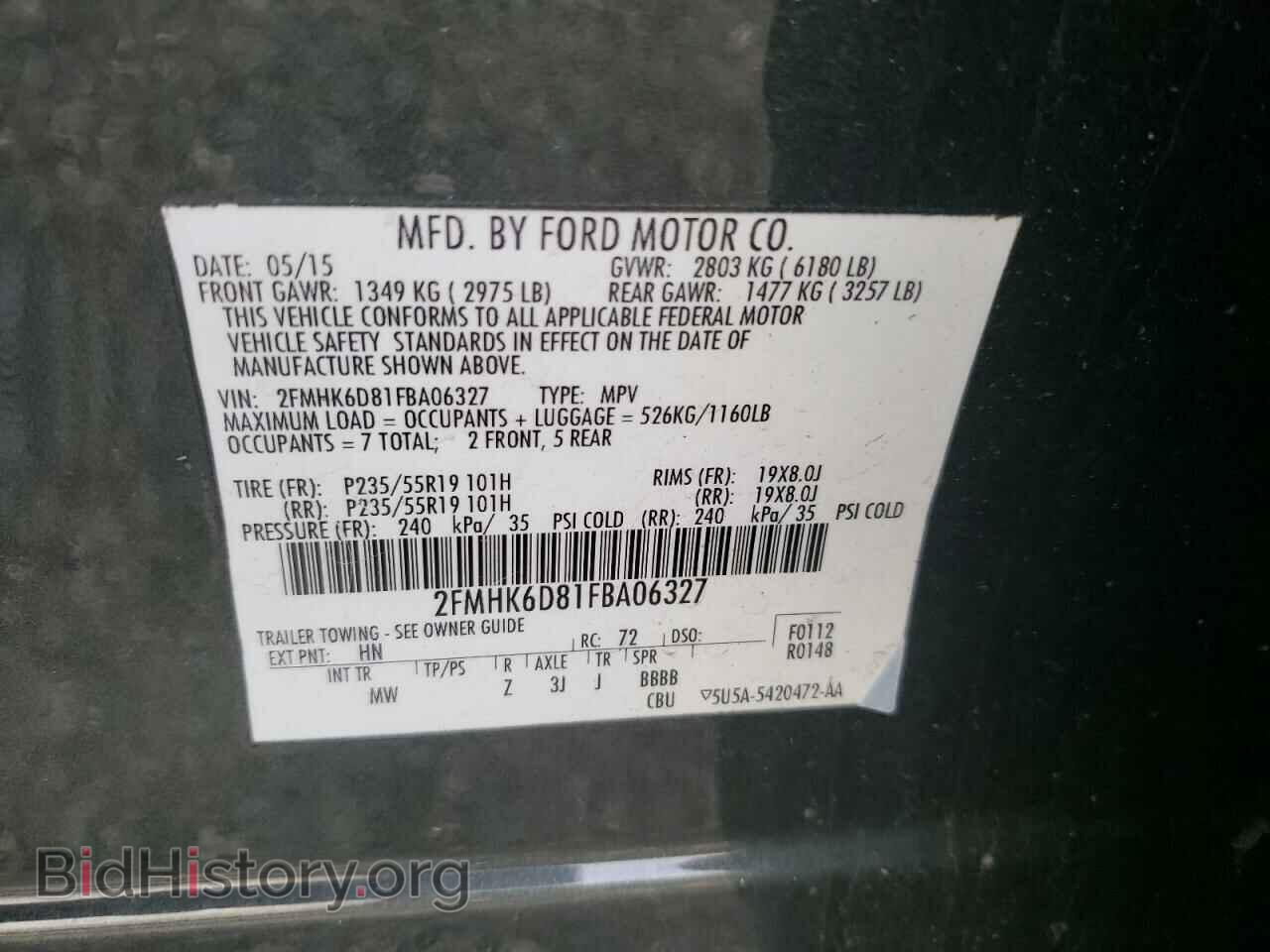 2015 FORD FLEX - VIN: 2FMHK6D81FBA06327 - Photo 10