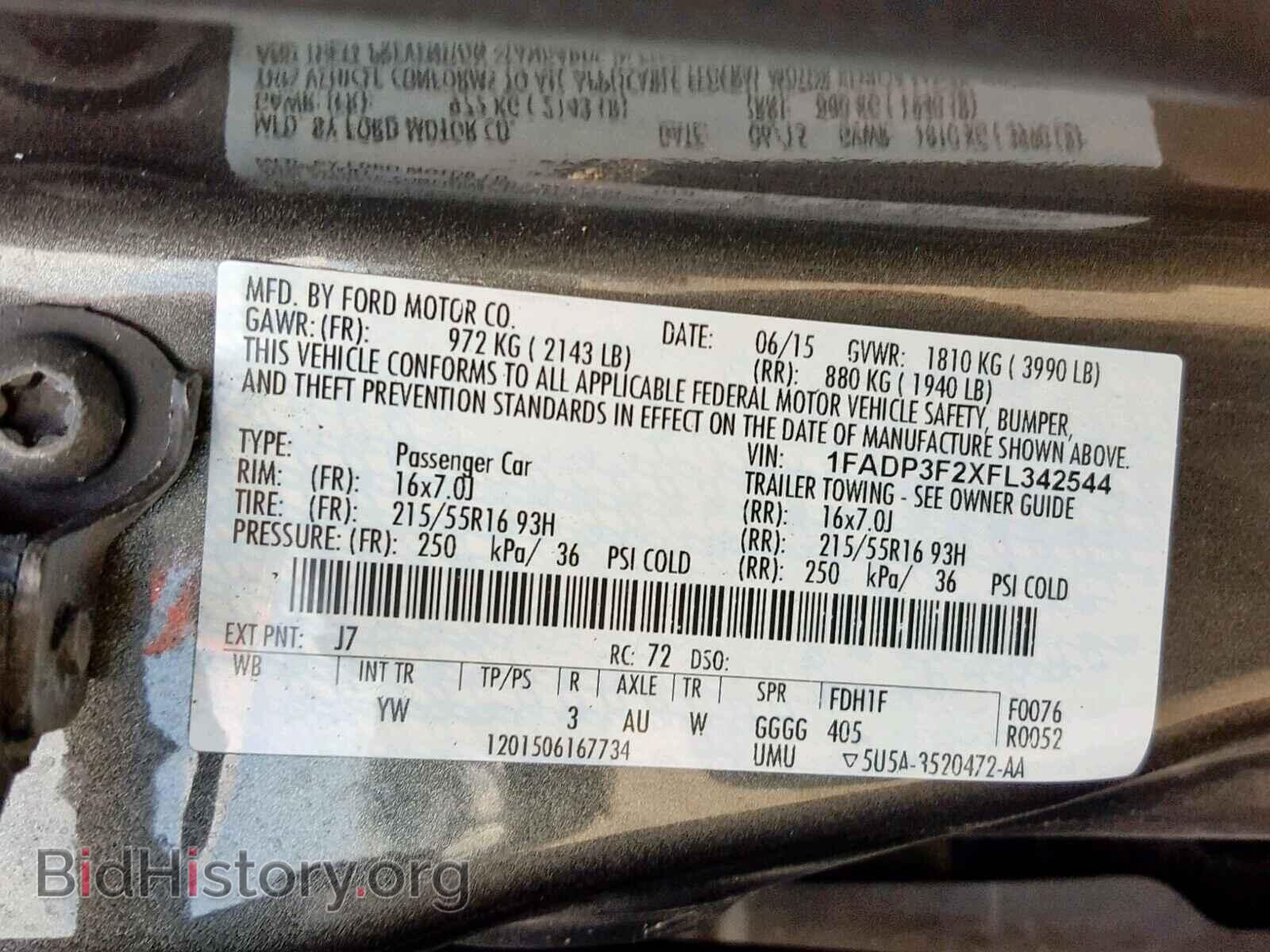 2015 FORD FOCUS SE - VIN: 1FADP3F2XFL342544 - Фото 10