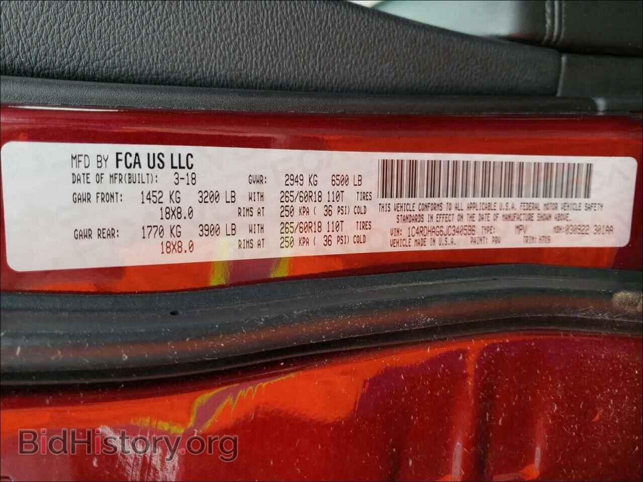 2018 DODGE DURANGO - VIN: 1C4RDHAG6JC340596 - Фото 10