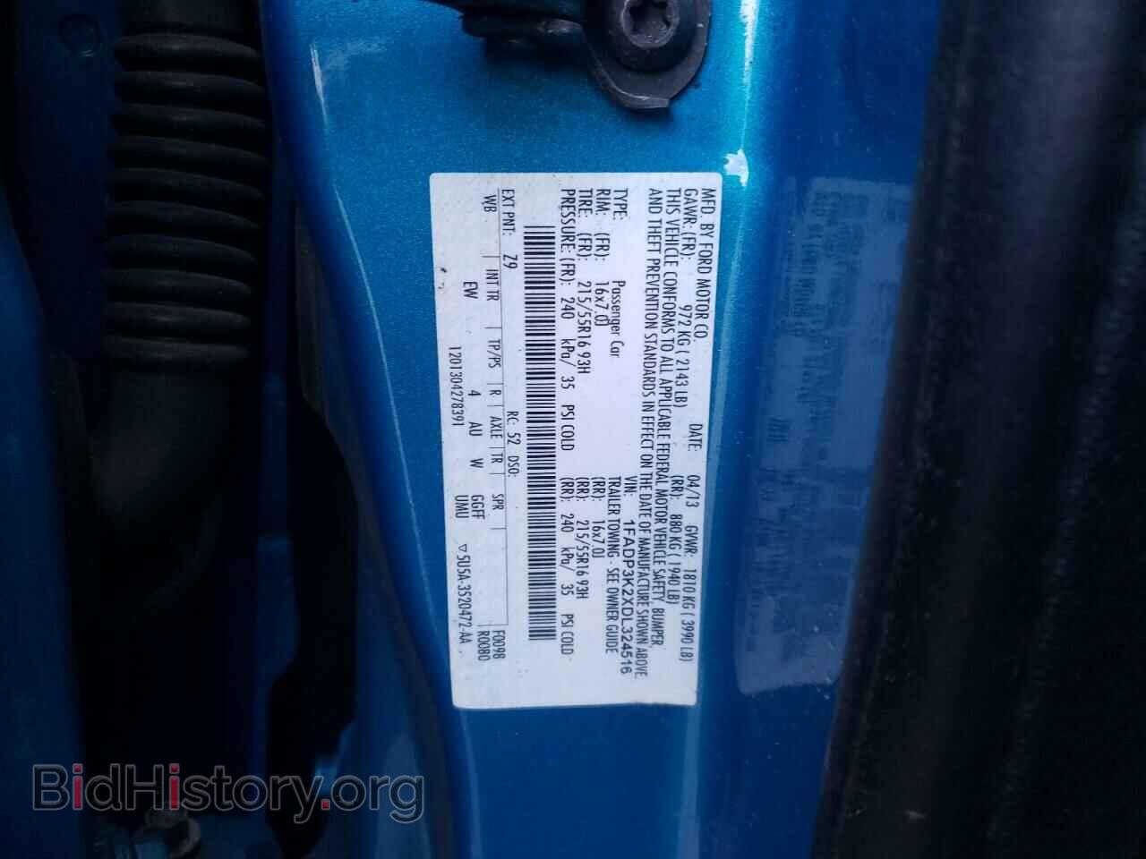 2013 FORD FOCUS - VIN: 1FADP3K2XDL324516 - Фото 10
