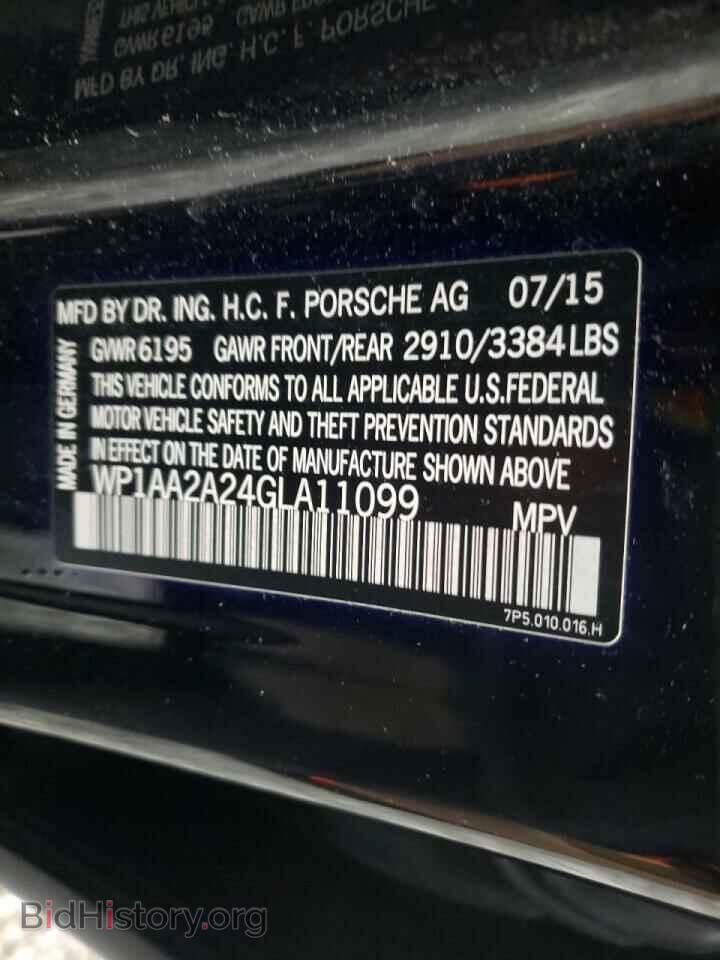 2016 PORSCHE CAYENNE - VIN: WP1AA2A24GLA11099 - Фото 10