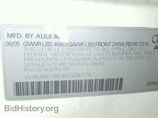 2006 AUDI A4 - VIN: WAUAF78E86A084161 - Photo 10