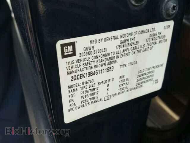 2006 CHEVROLET SILVERADO - VIN: 2GCEK19B461111559 - Фото 10