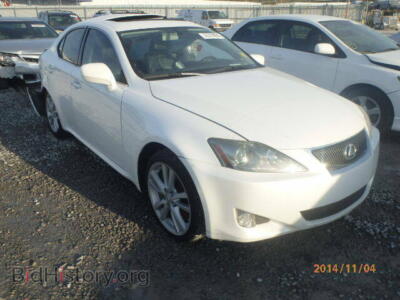 2007 Lexus IS350, white — VIN JTHBE262572012544, Copart