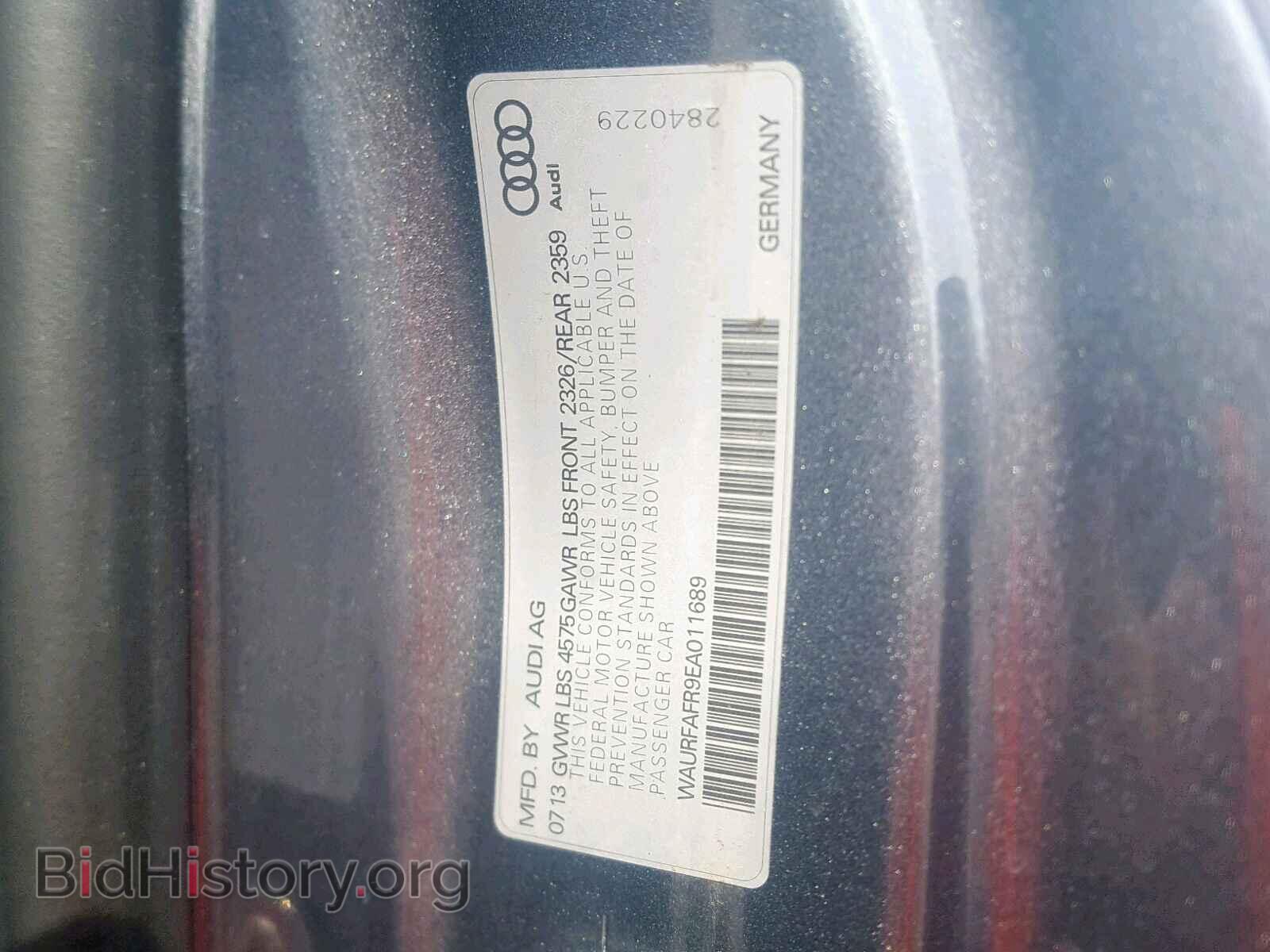 2014 AUDI A5 PREMIUM - VIN: WAURFAFR9EA011689 - Photo 10