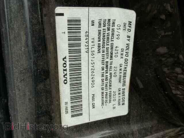 2000 VOLVO S70 - VIN: YV1LS61J5Y2624906 - Фото 10