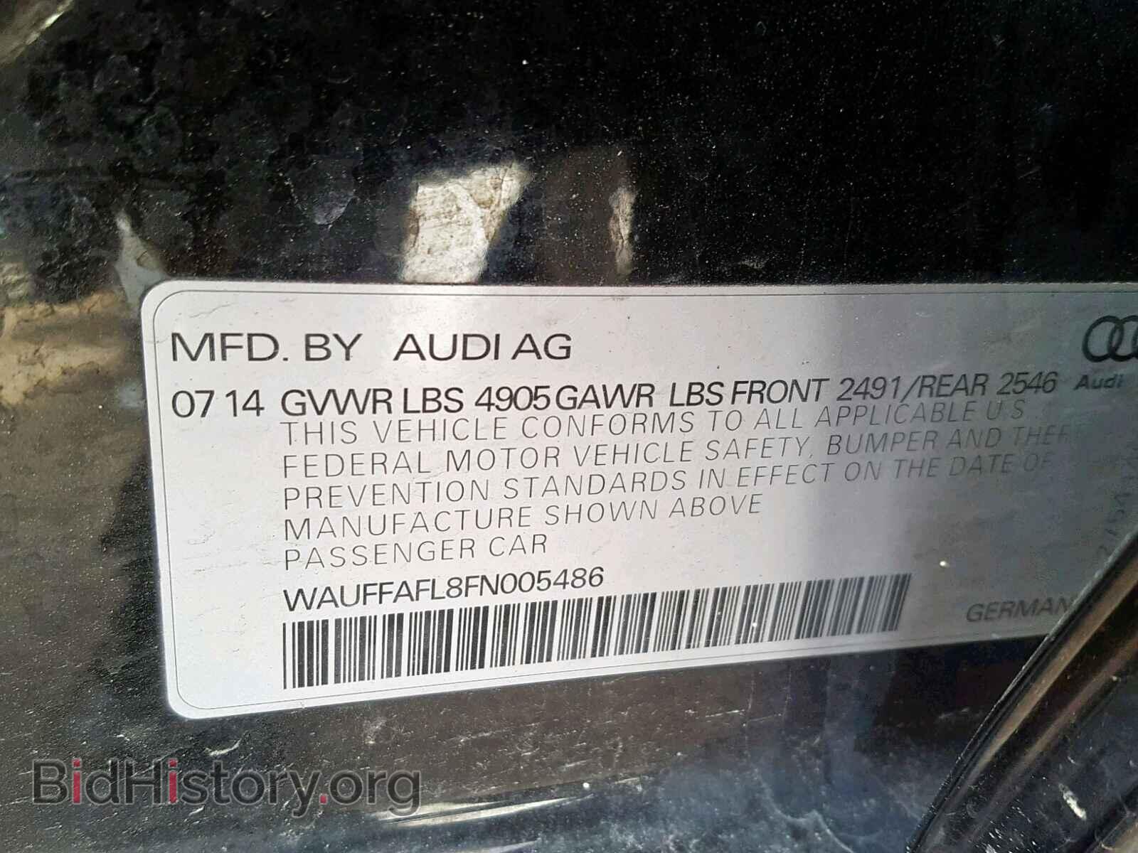 2015 AUDI A4 - VIN: WAUFFAFL8FN005486 - Photo 10