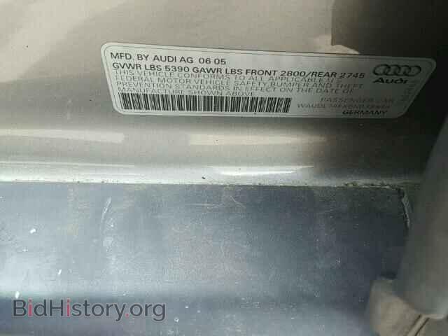 2006 AUDI A6 - VIN: WAUDL74FX6N039946 - Фото 10