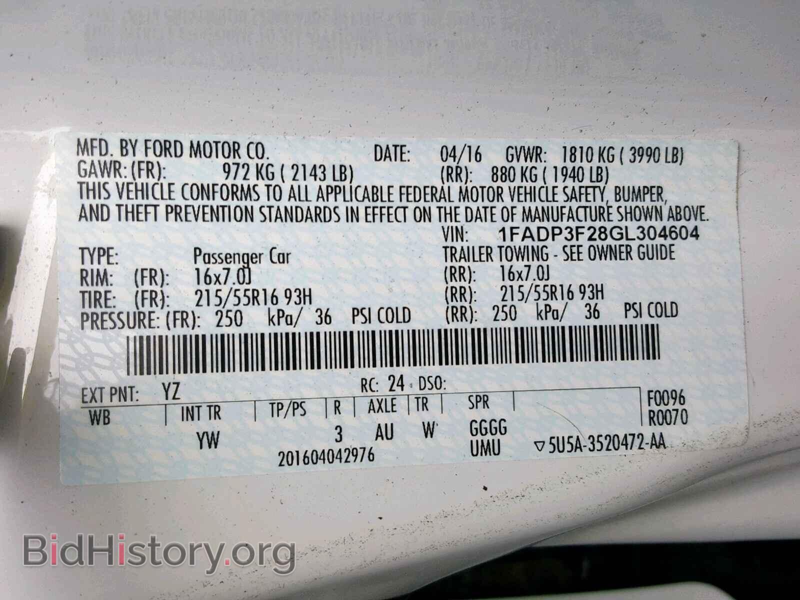2016 FORD FOCUS SE - VIN: 1FADP3F28GL304604 - Фото 10