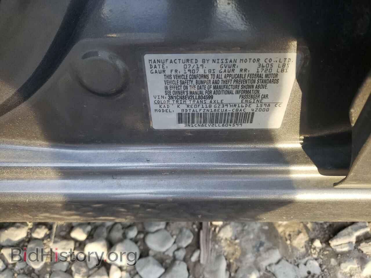 2020 NISSAN VERSA - VIN: 3N1CN8EV2LL804599 - Фото 10