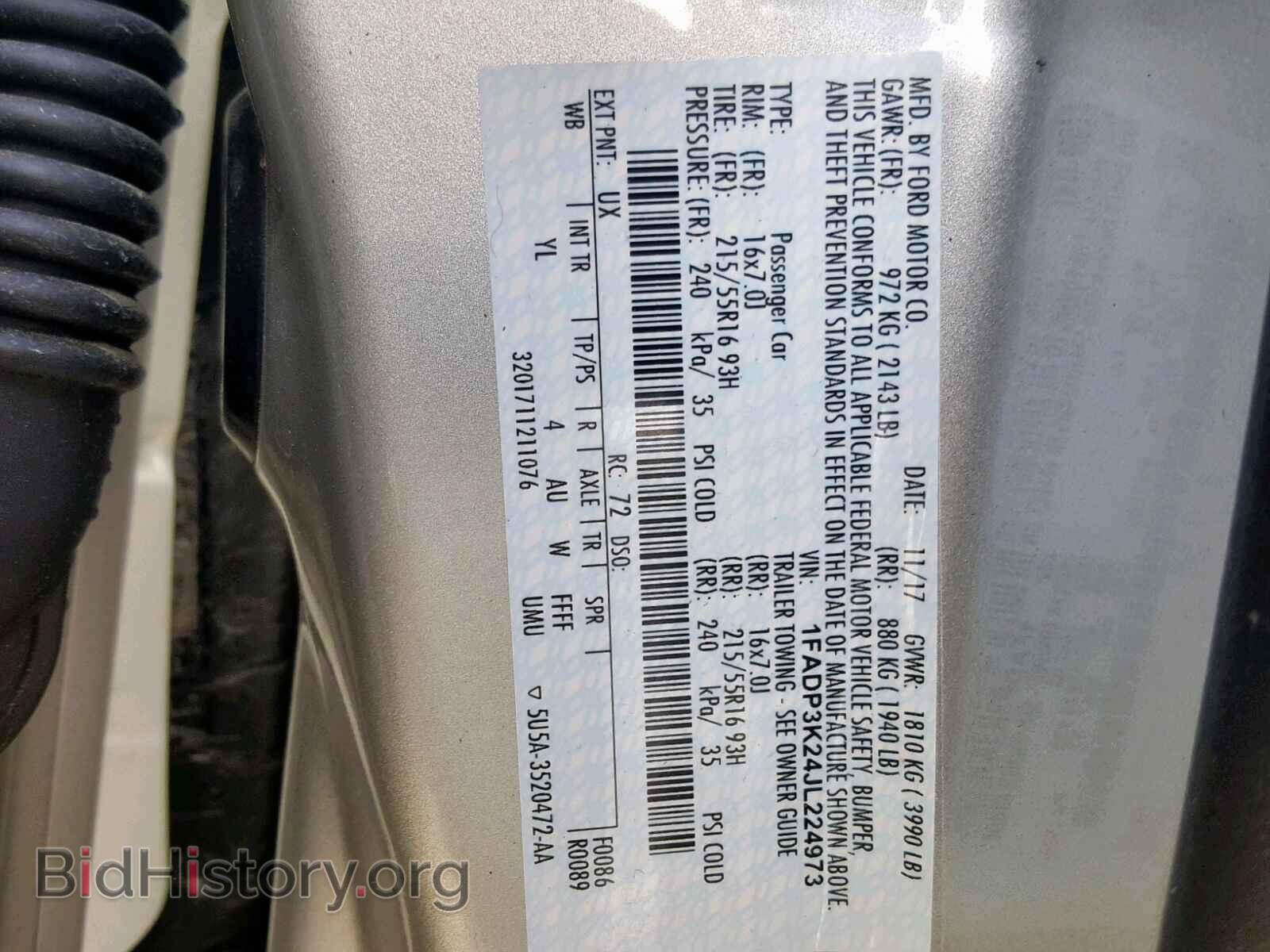 2018 FORD FOCUS SE - VIN: 1FADP3K24JL224973 - Фото 10