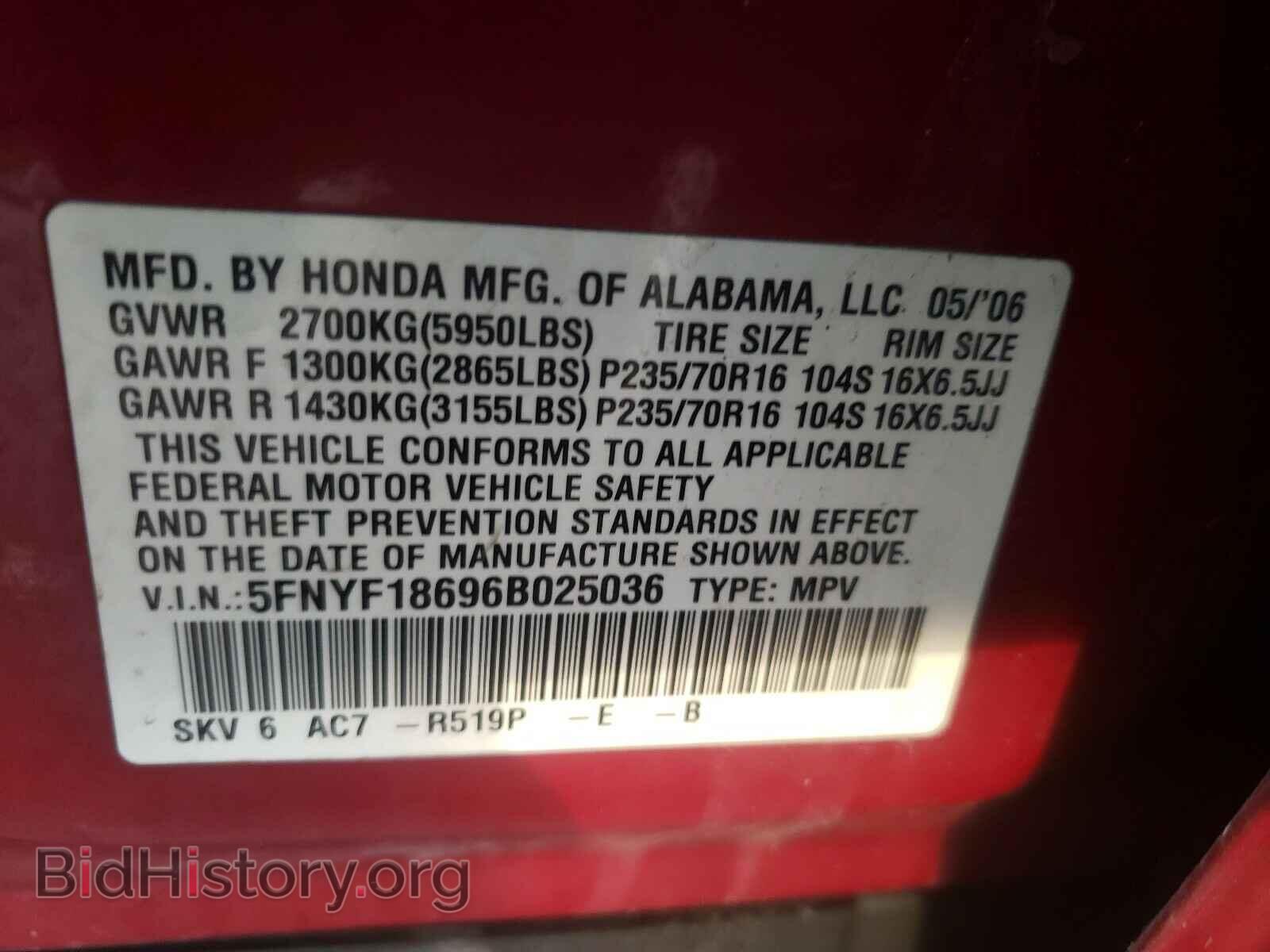 2007 HONDA PILOT - VIN: 5FNYF18696B025036 - Фото 10