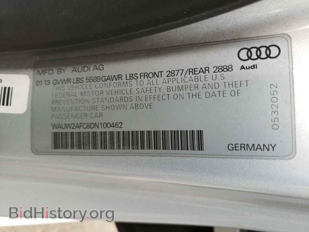 2013 AUDI S7/RS7 - VIN: WAUW2AFC8DN100462 - Фото 10