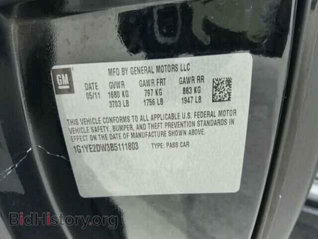 2011 CHEVROLET CORVETTE - VIN: 1G1YE2DW3B5111803 - Фото 10