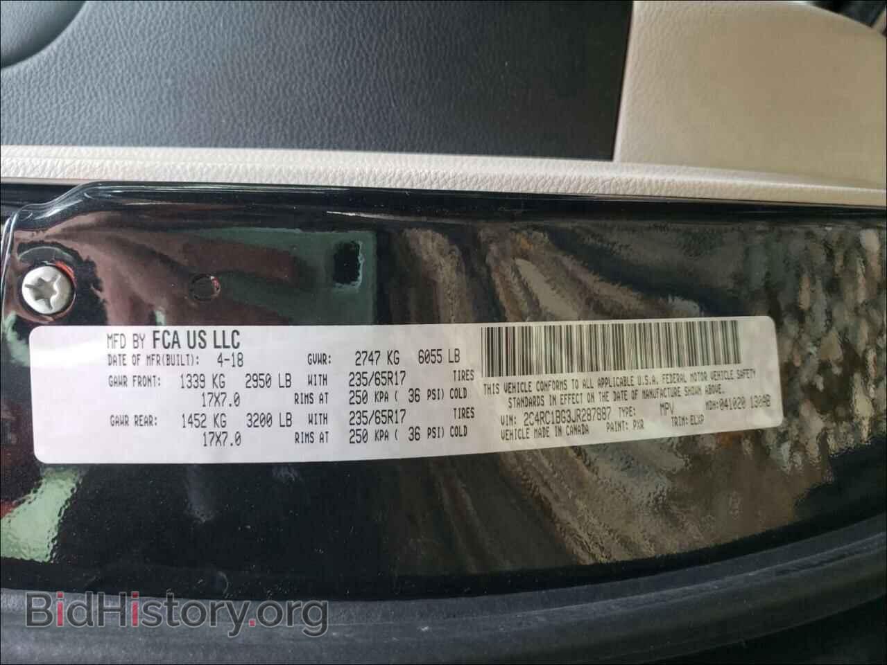 2018 CHRYSLER PACIFICA - VIN: 2C4RC1BG3JR287887 - Photo 10