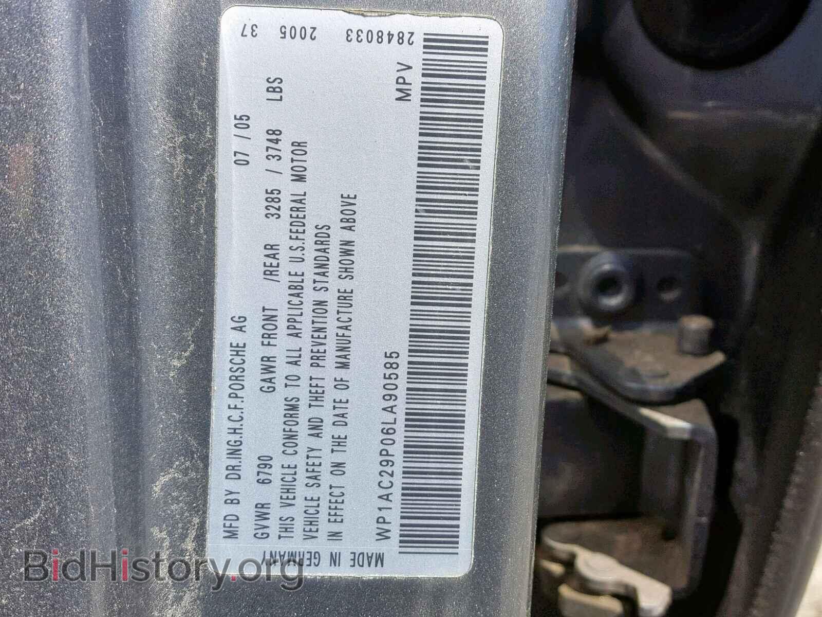 2006 PORSCHE CAYENNE TU - VIN: WP1AC29P06LA90585 - Фото 10