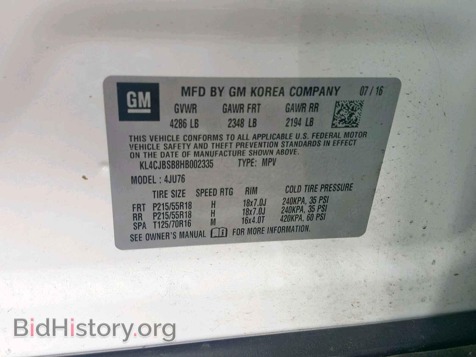 2017 BUICK ENCORE PRE - VIN: KL4CJBSB8HB002335 - Photo 10