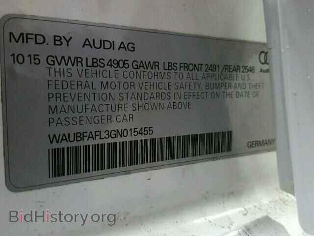 2016 AUDI A4 - VIN: WAUBFAFL3GN015455 - Фото 10