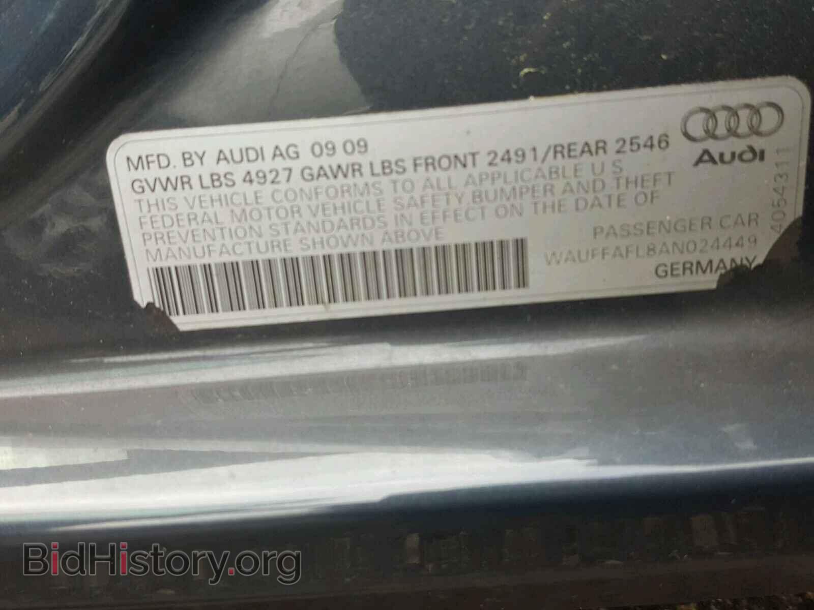2010 AUDI A4 - VIN: WAUFFAFL8AN024449 - Фото 10