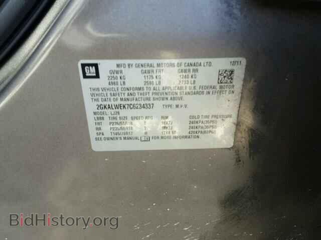 2012 GMC TERRAIN - VIN: 2GKALWEK7C6234337 - Photo 10
