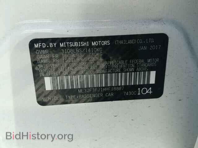 2017 MITSUBISHI MIRAGE - VIN: ML32F3FJ1HHF18887 - Фото 10