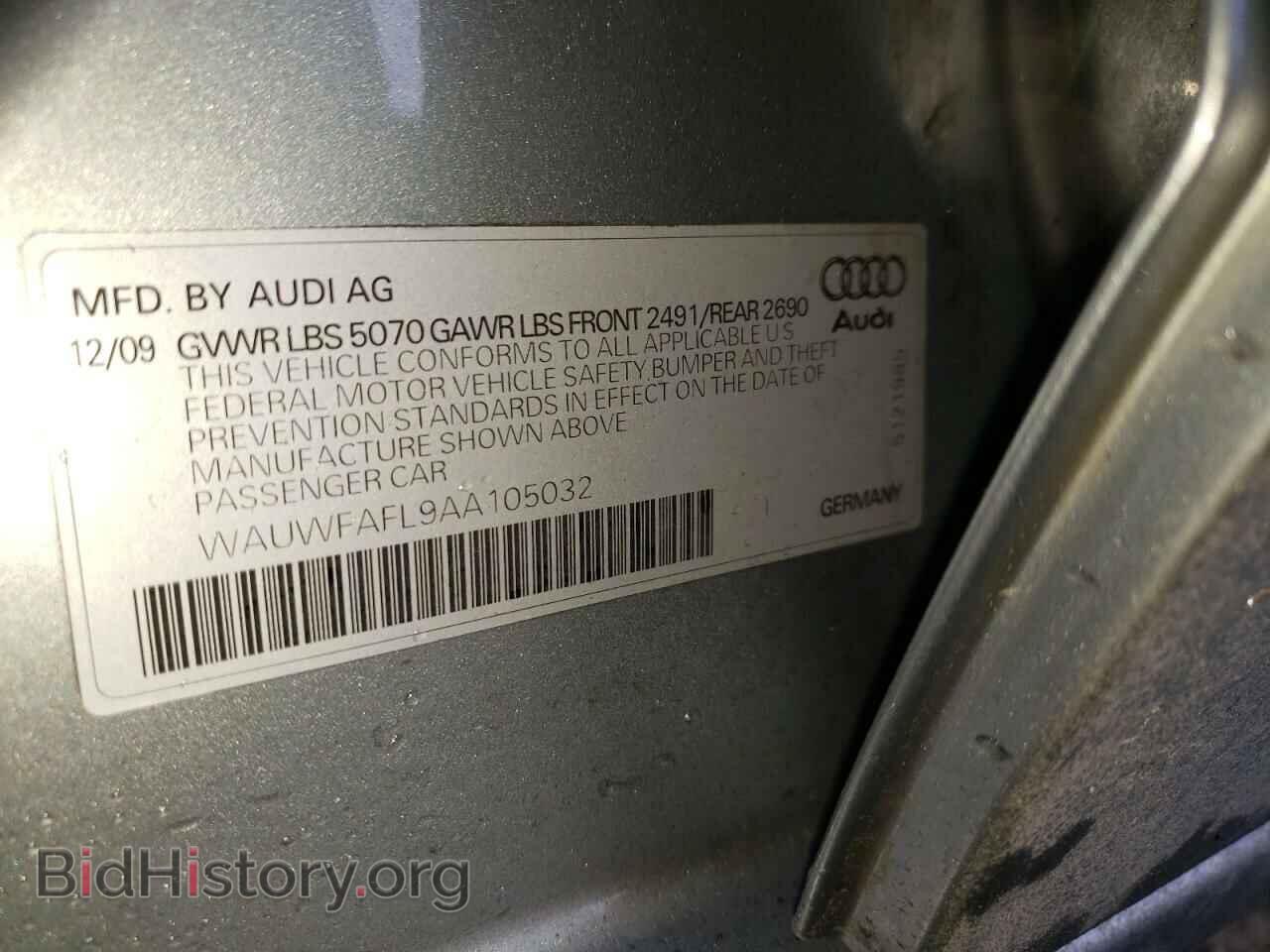 2010 AUDI A4 - VIN: WAUWFAFL9AA105032 - Фото 10