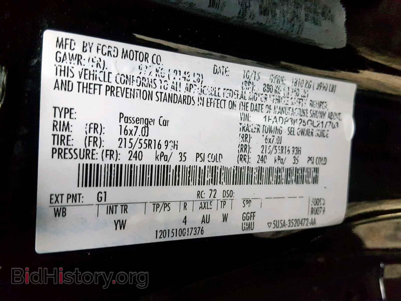 2016 FORD FOCUS SE - VIN: 1FADP3K25GL217703 - Фото 10