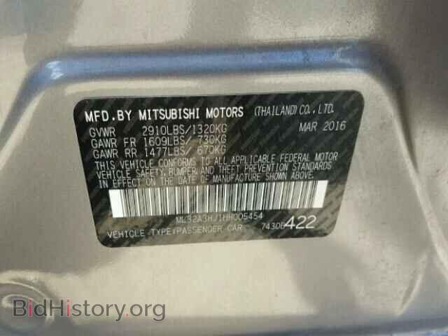 2017 MITSUBISHI MIRAGE - VIN: ML32A3HJ1HH005454 - Фото 10