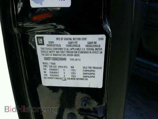 2006 GMC ENVOY - VIN: 1GKDT13S962240449 - Фото 10