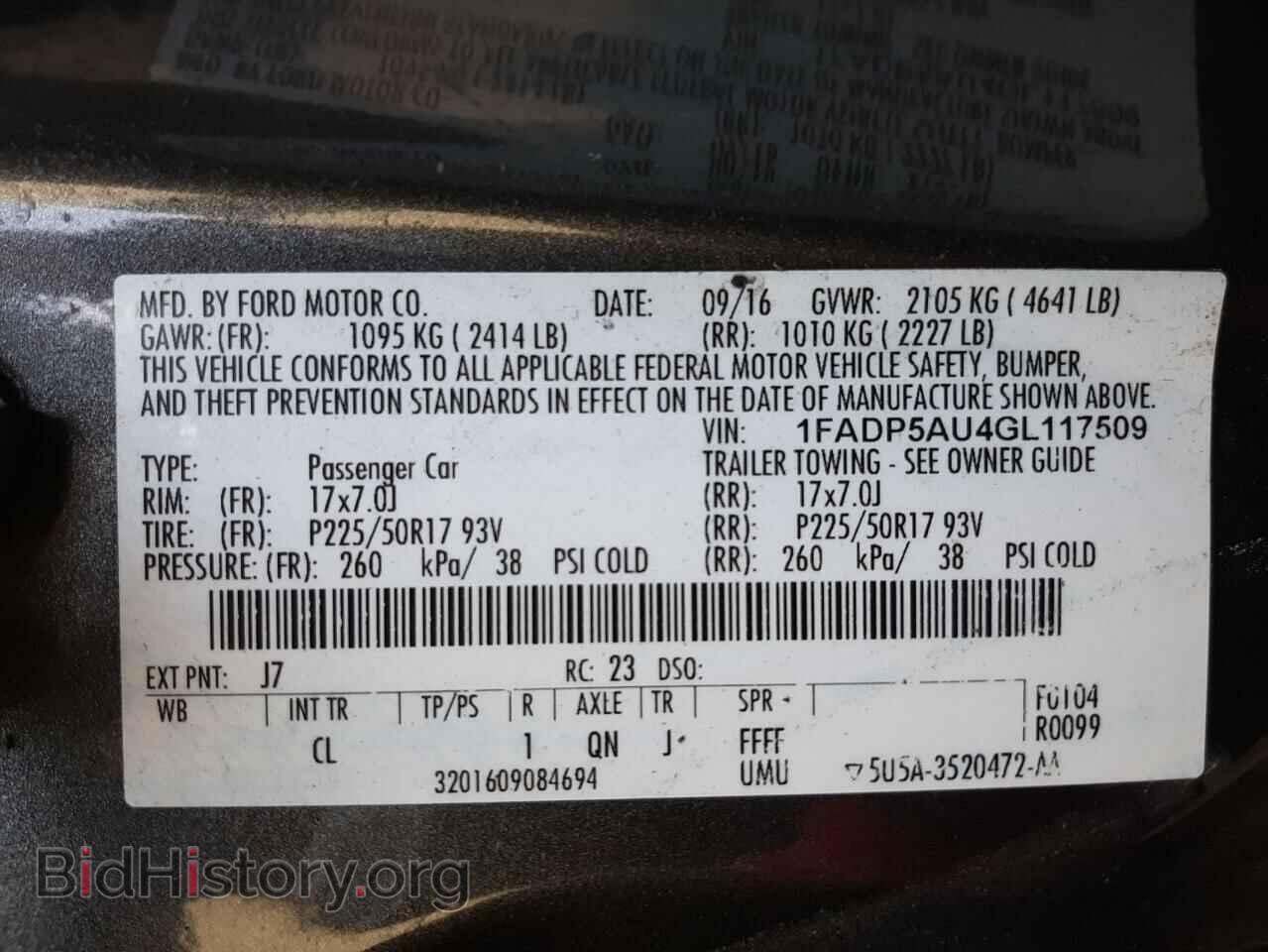 2016 FORD CMAX - VIN: 1FADP5AU4GL117509 - Фото 10