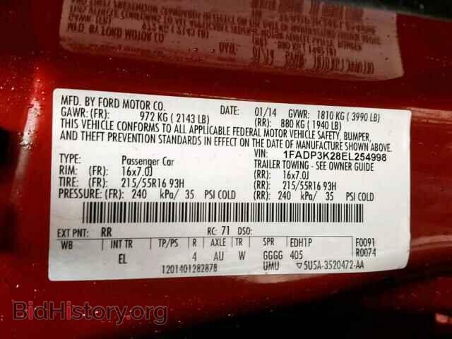 2014 FORD FOCUS SE - VIN: 1FADP3K28EL254998 - Фото 10