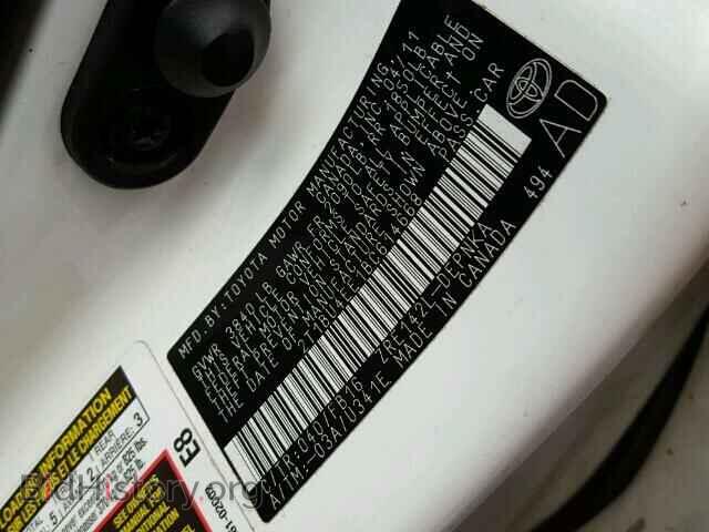 2011 TOYOTA COROLLA - VIN: 2T1BU4EE1BC614668 - Фото 10
