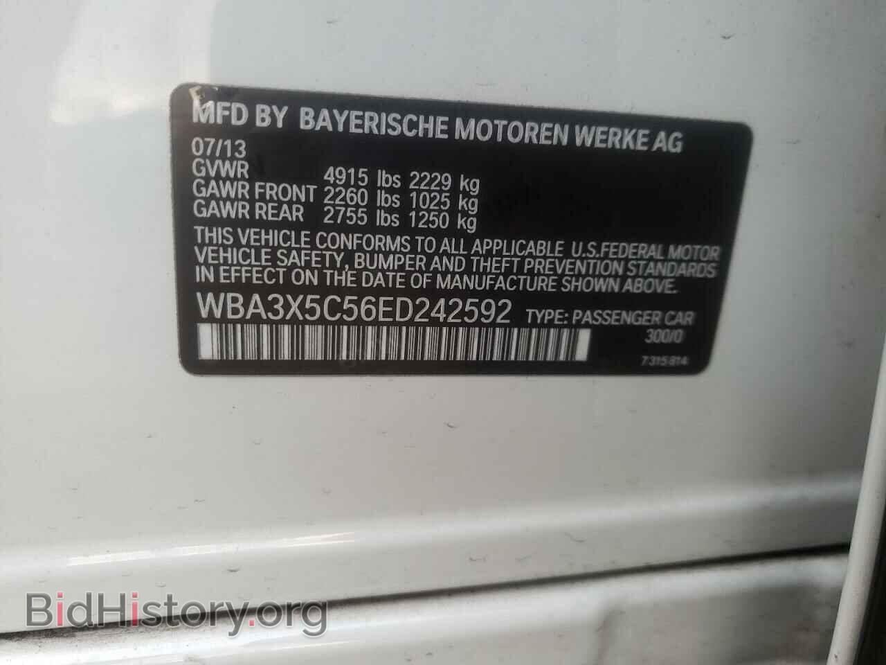 2014 BMW 3 SERIES - VIN: WBA3X5C56ED242592 - Фото 10