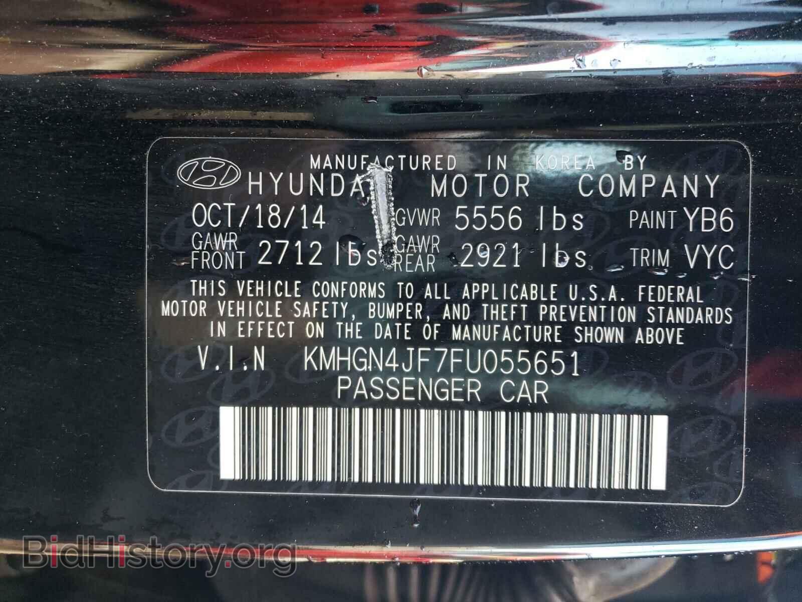 2015 HYUNDAI GENESIS - VIN: KMHGN4JF7FU055651 - Фото 10