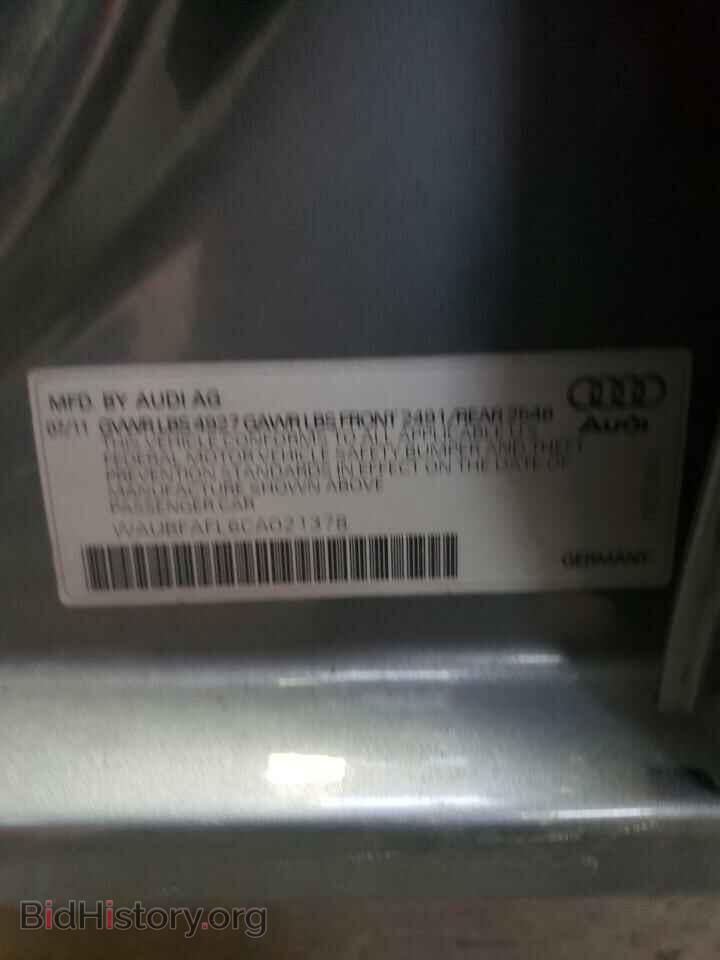 2012 AUDI A4 - VIN: WAUBFAFL6CA021378 - Фото 10