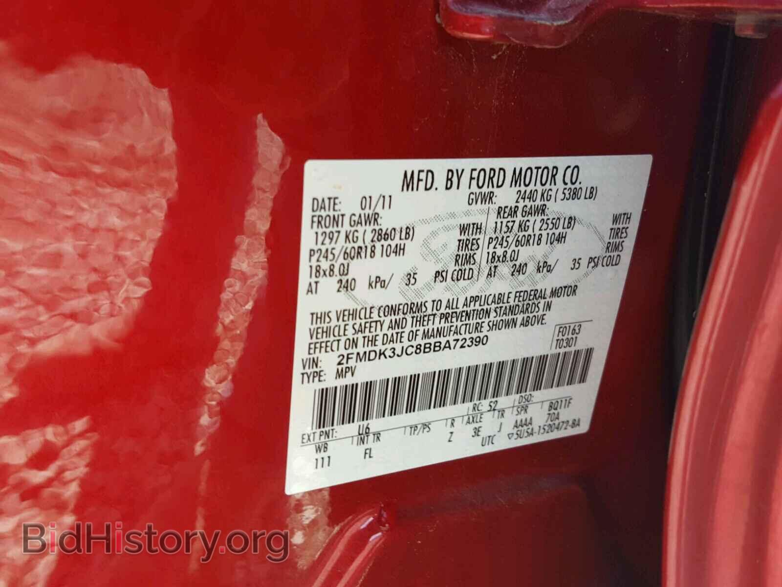 2011 FORD EDGE - VIN: 2FMDK3JC8BBA72390 - Photo 10