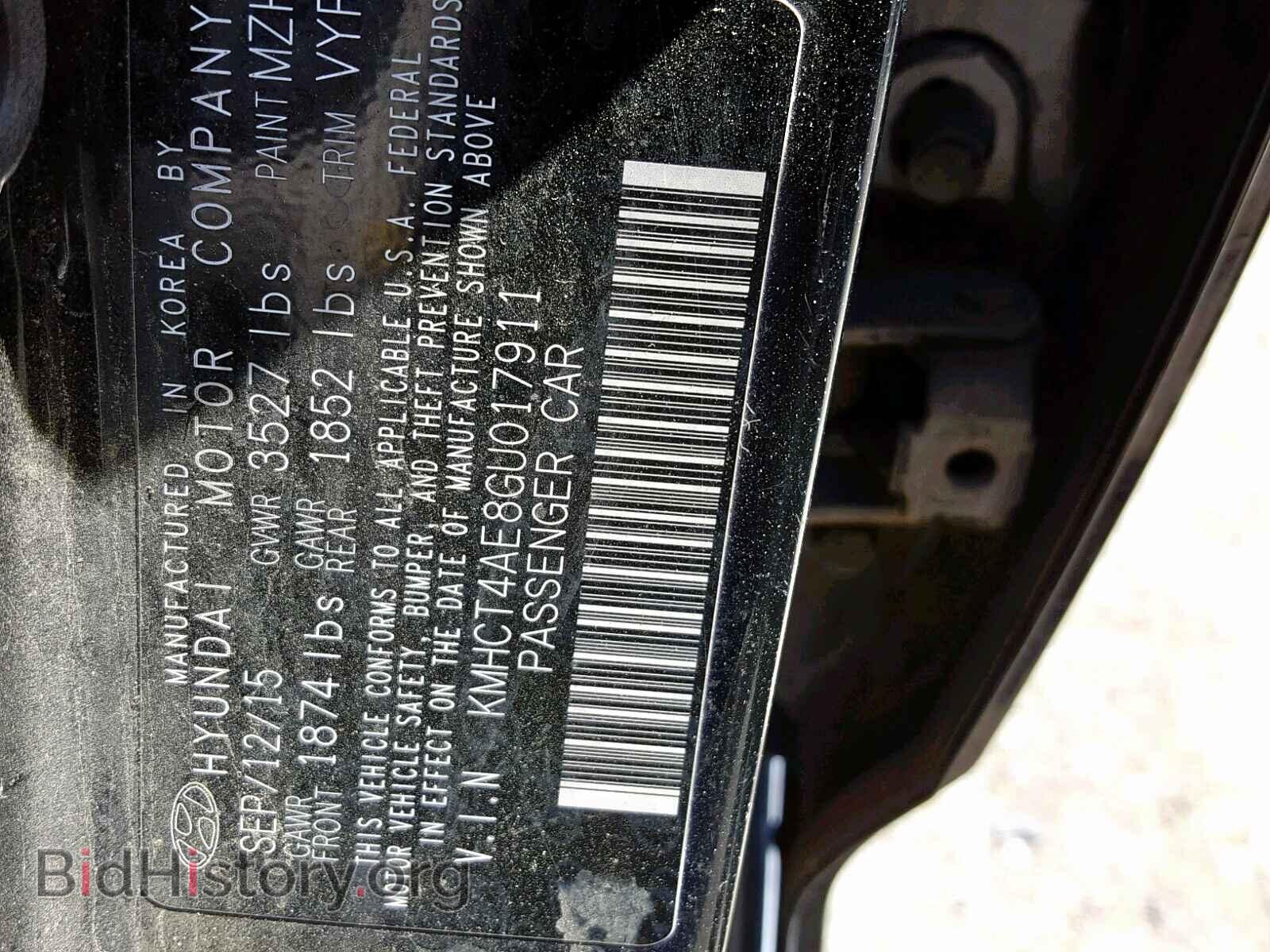 2016 HYUNDAI ACCENT - VIN: KMHCT4AE8GU017911 - Фото 10