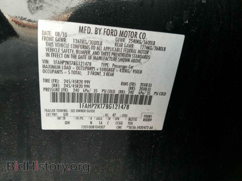 2011 Ford TAURUS (VIN 1FAHP2KT7BG121478) — photo 10 of 10