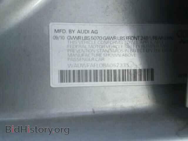 2011 AUDI A4 - VIN: WAUWFAFL0BA052335 - Фото 10
