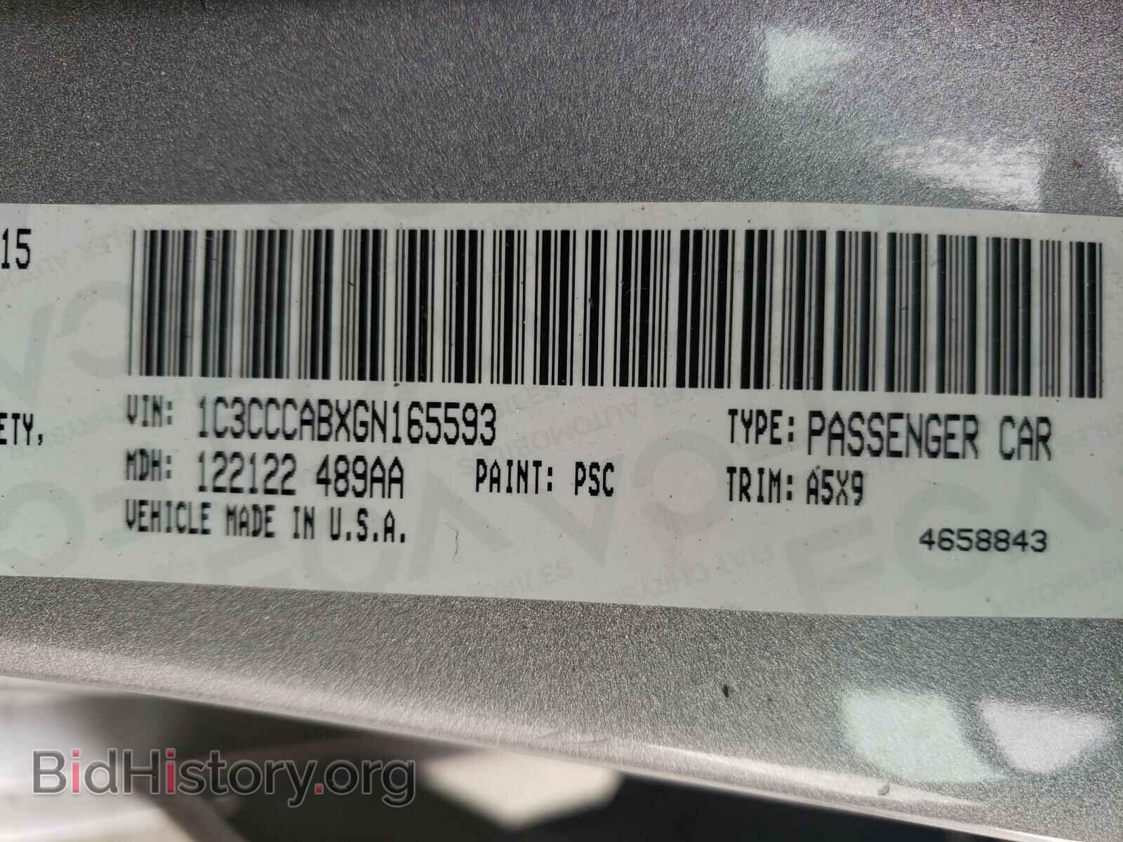 2016 CHRYSLER 200 - VIN: 1C3CCCABXGN165593 - Фото 10