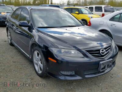 2005 Mazda 6 6 I, black — VIN 1YVHP84C855M22443, Copart