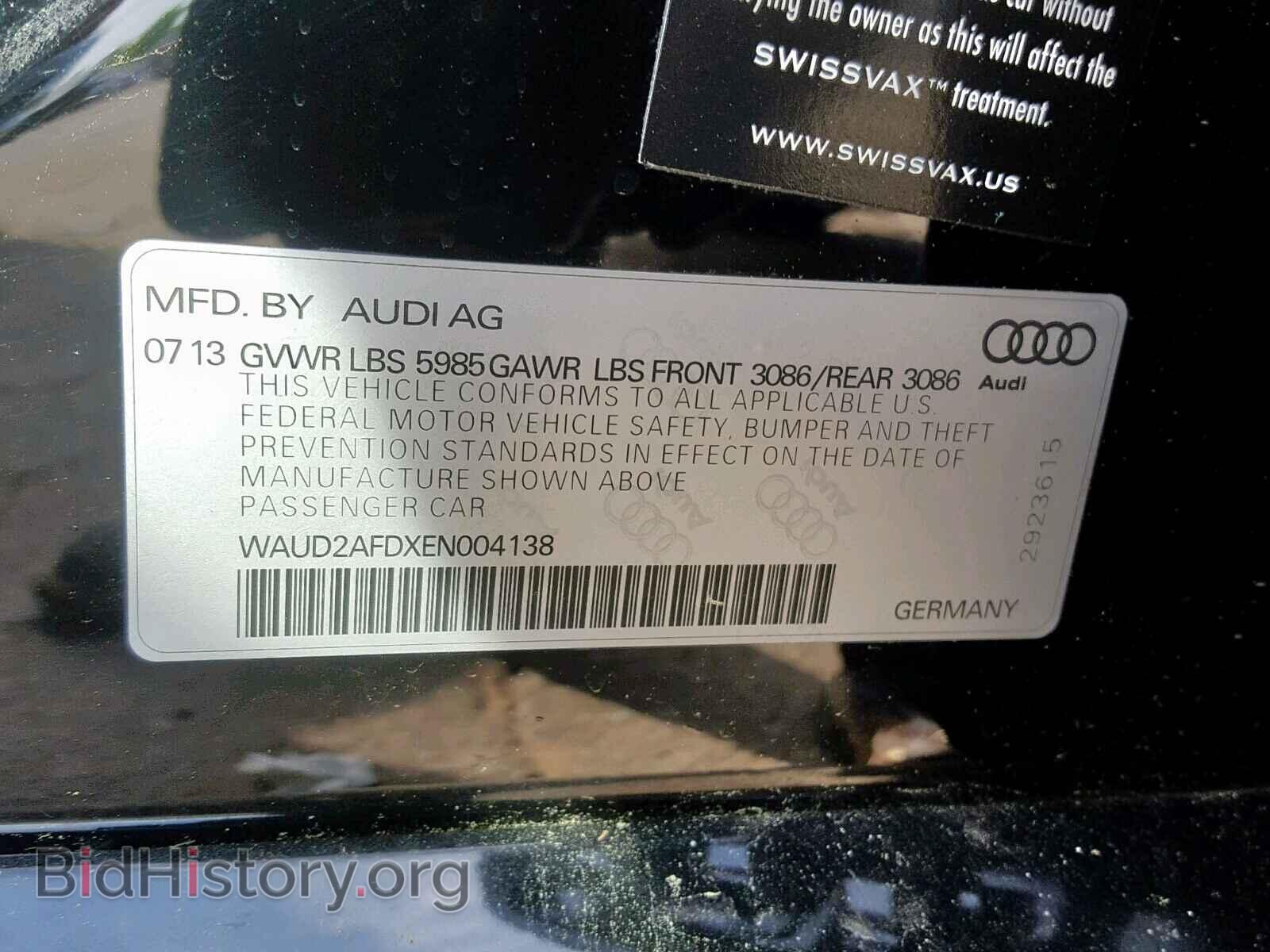2014 AUDI S8 - VIN: WAUD2AFDXEN004138 - Фото 10