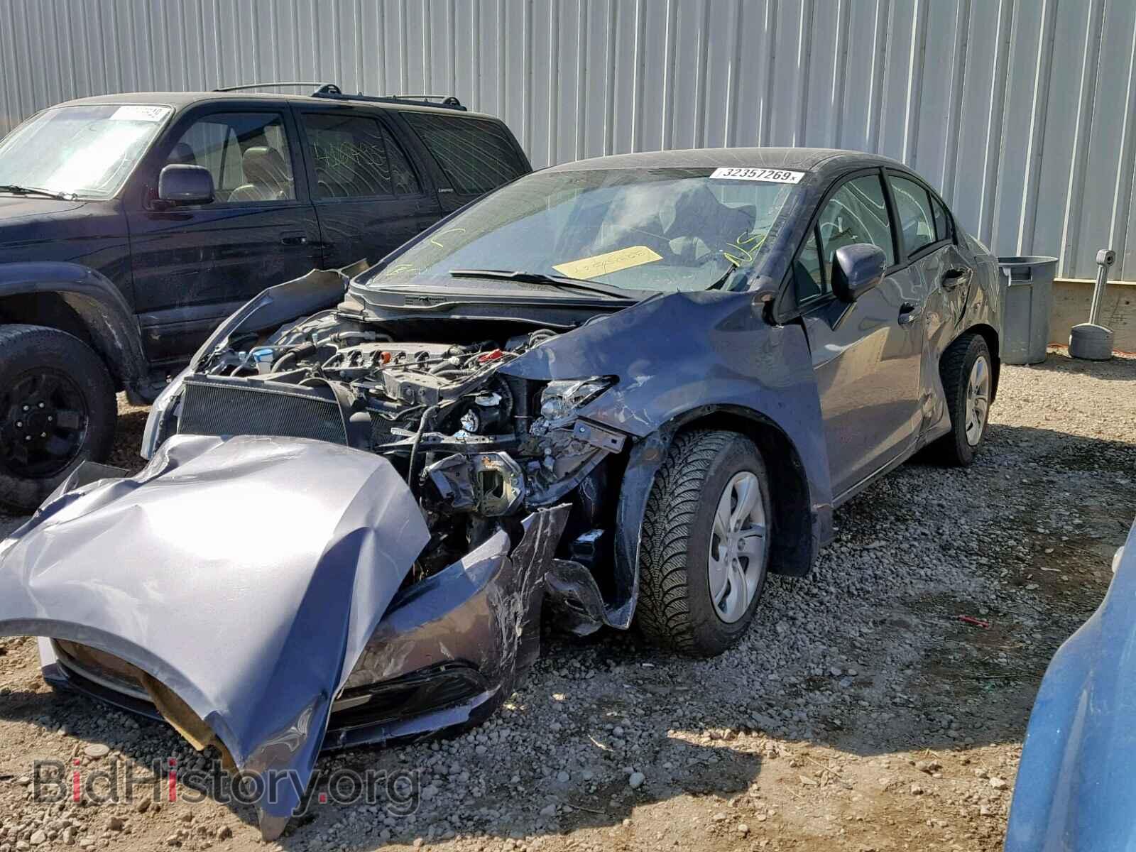 2014 HONDA CIVIC LX - VIN: 2HGFB2F47EH015898 - Фото 2