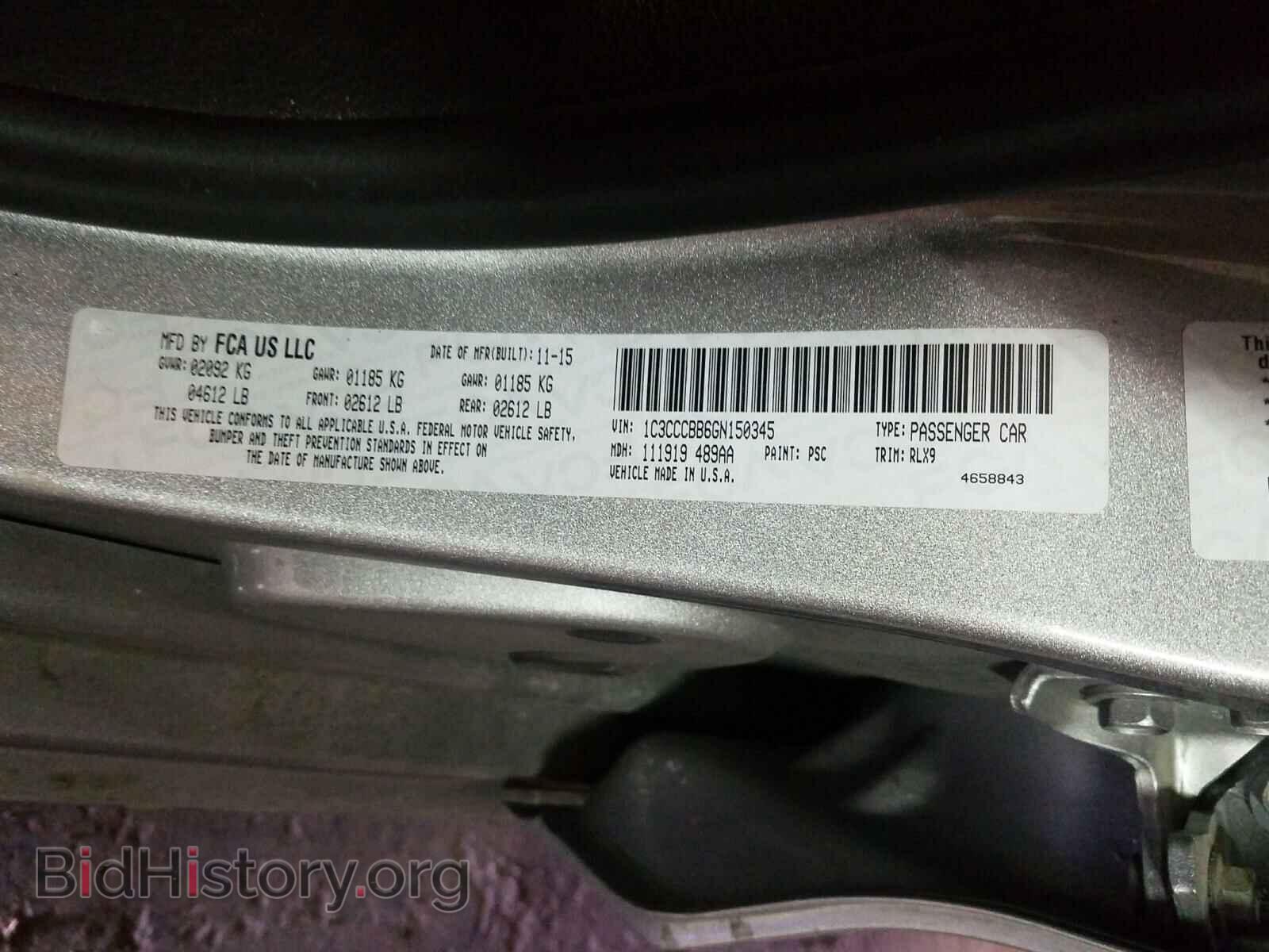 2016 CHRYSLER 200 - VIN: 1C3CCCBB6GN150345 - Photo 10