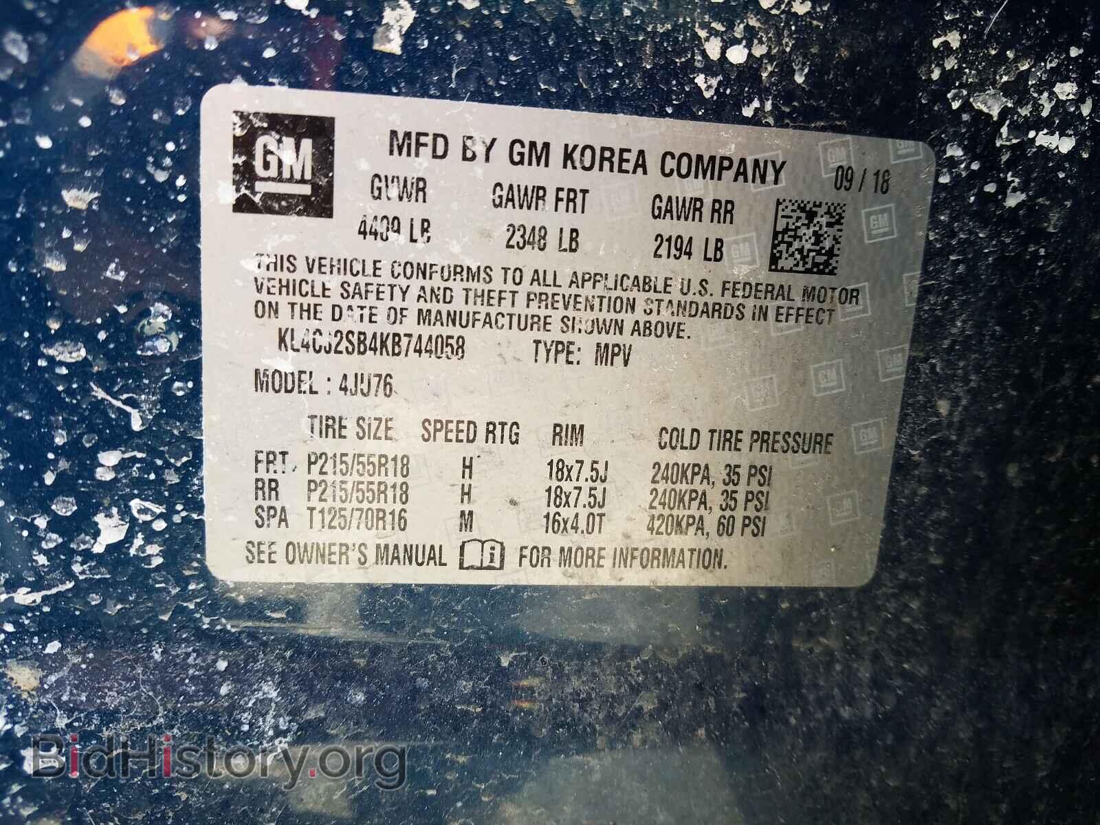 2019 BUICK ENCORE - VIN: KL4CJ2SB4KB744058 - Photo 10