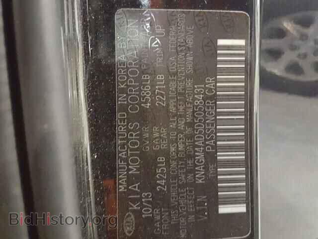 2013 KIA OPTIMA - VIN: KNAGM4AD5D5058431 - Фото 10