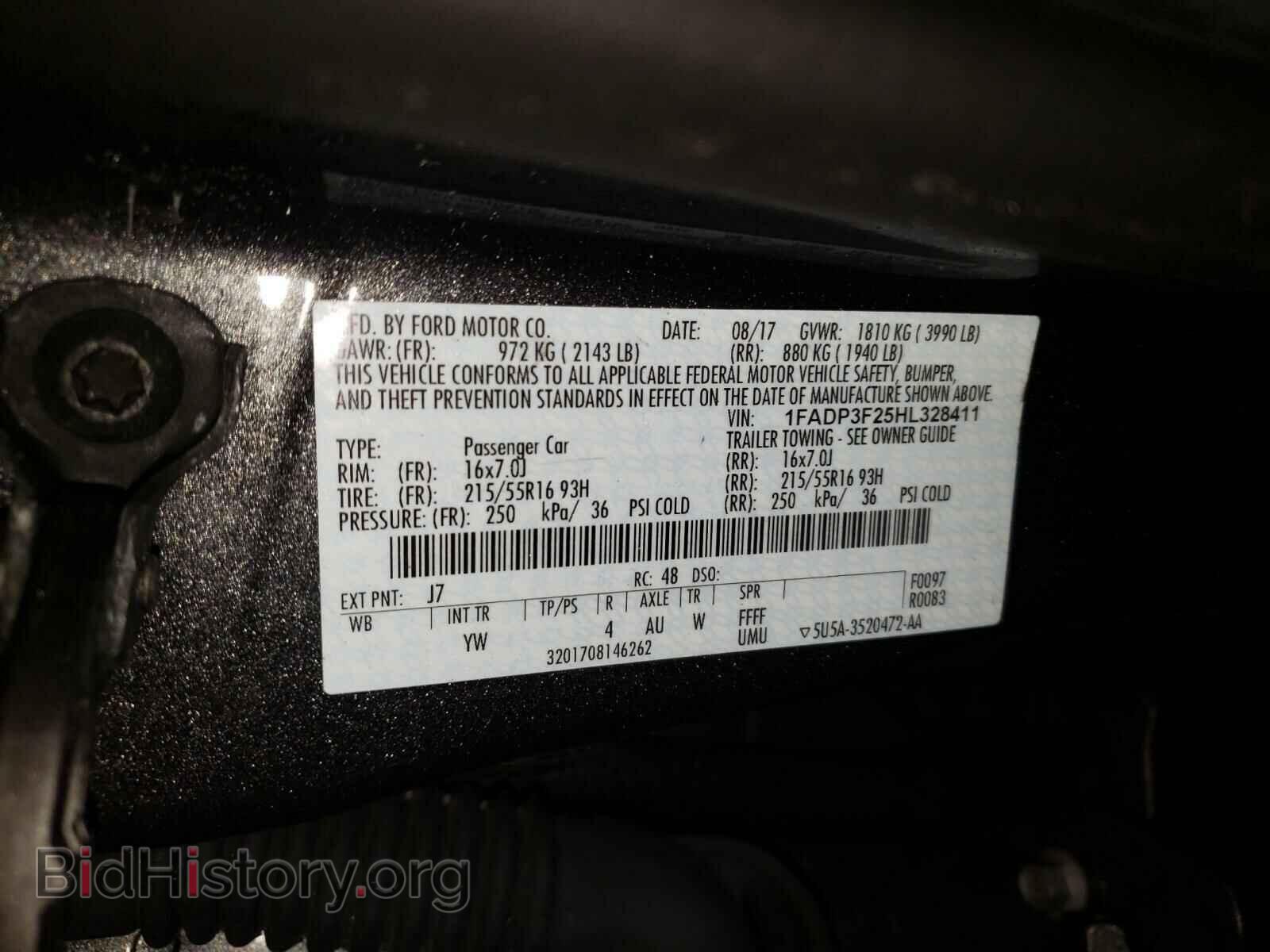 2017 FORD FOCUS - VIN: 1FADP3F25HL328411 - Фото 10