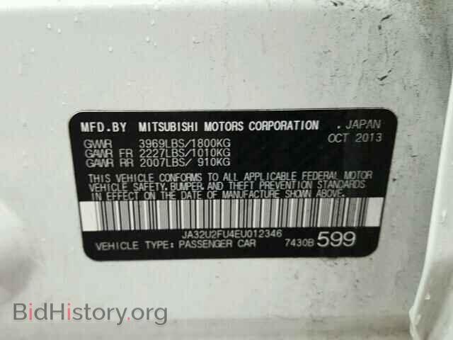 2014 MITSUBISHI LANCER - VIN: JA32U2FU4EU012346 - Фото 10
