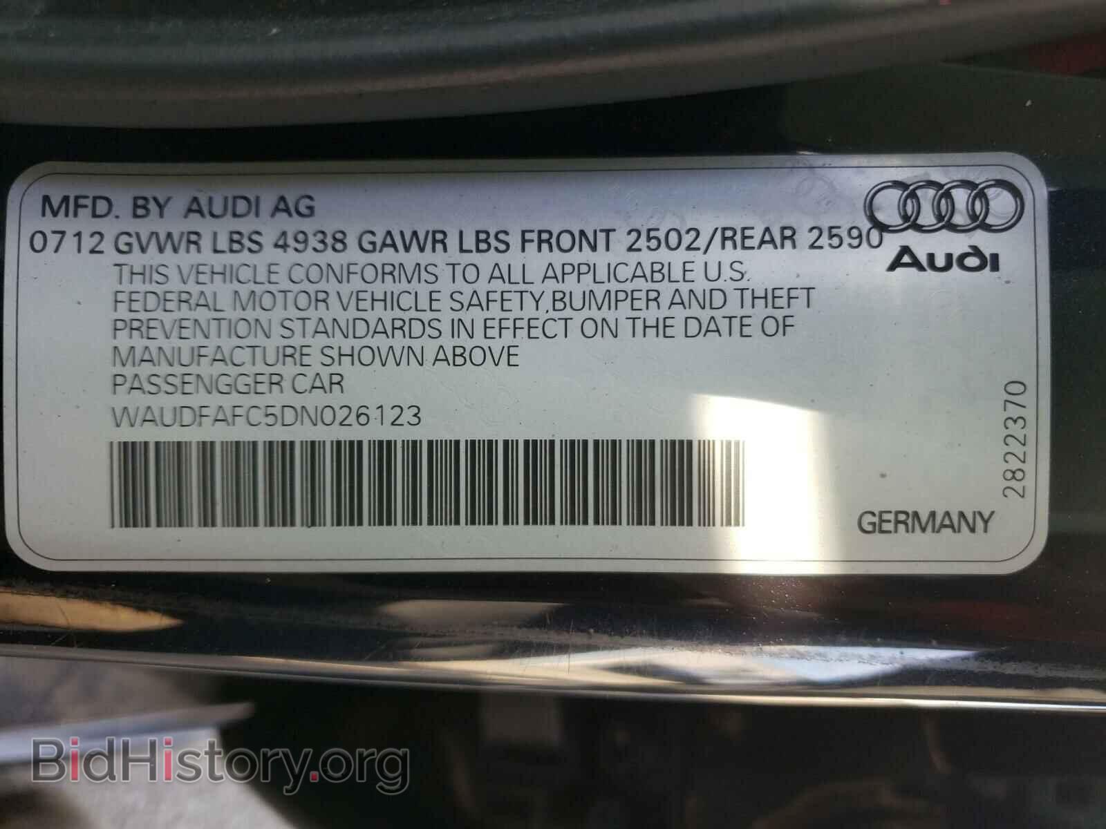 2013 AUDI A6 - VIN: WAUDFAFC5DN026123 - Фото 10